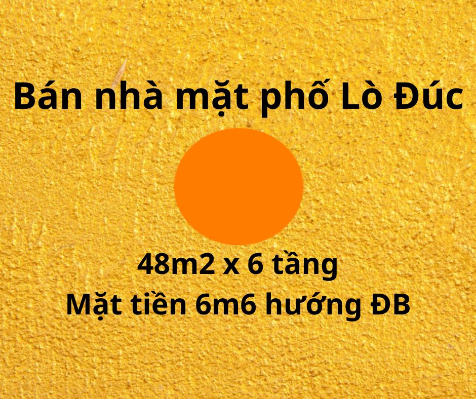 Bán nhà mặt phố Lò Đúc, 48m2 x 6 tầng, 6m6 mặt tiền
