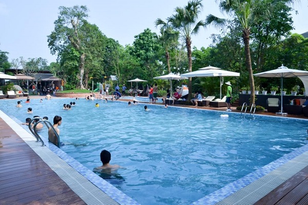 tiện ích dịch vụ đa dạng bao gồm bể bơi bốn mùa khi mua bán biệt thự vườn tùng Ecopark