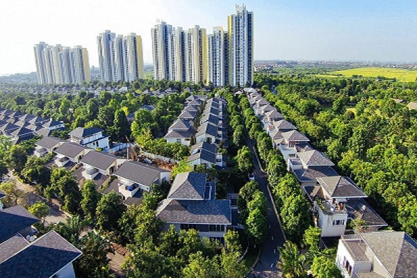 khung cảnh tổng quan bán biệt thự vườn tùng Ecopark