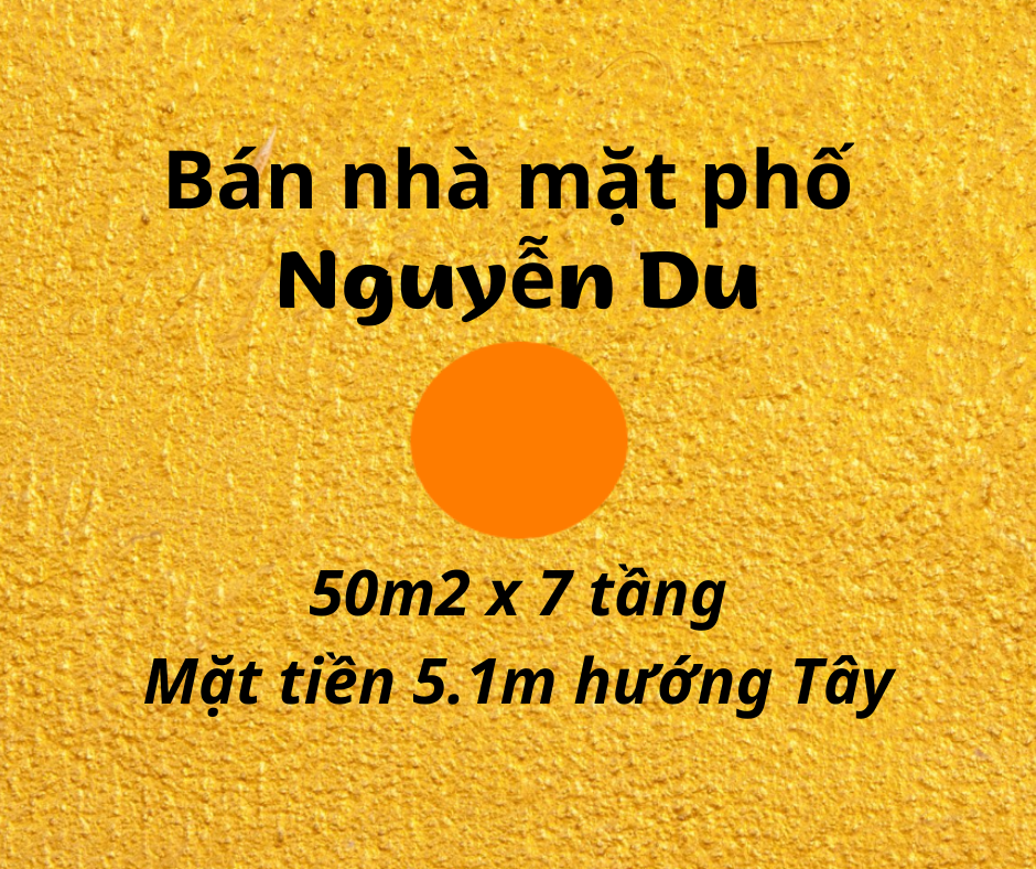 Bán nhà mặt phố Nguyễn Du, 7 tầng thang máy, 50m2, thương lượng chính chủ