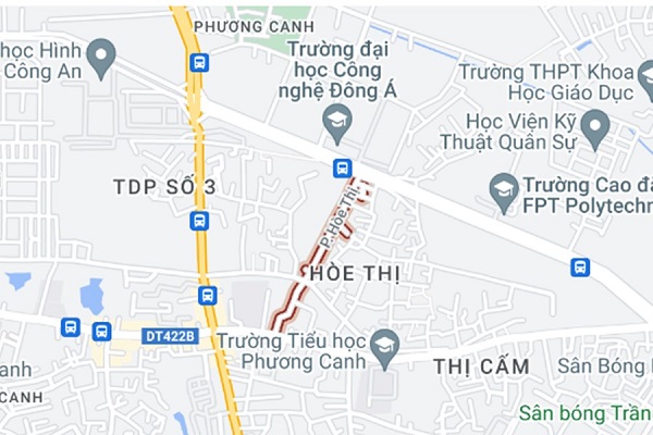 vị trí bán nhà Hòe Thị Phương Canh