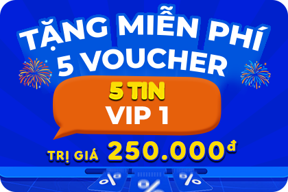 Tặng MIỄN PHÍ 5 tin VIP 1 đối với người dùng mới của Nhaphonet.vn
