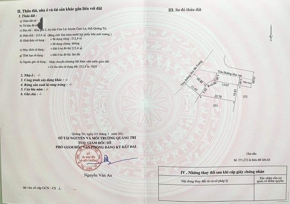 BÁN ĐẤT KINH DOANH 2 MẶT TIỀN HAI BÀ TRƯNG, LH: 097.248.74.74