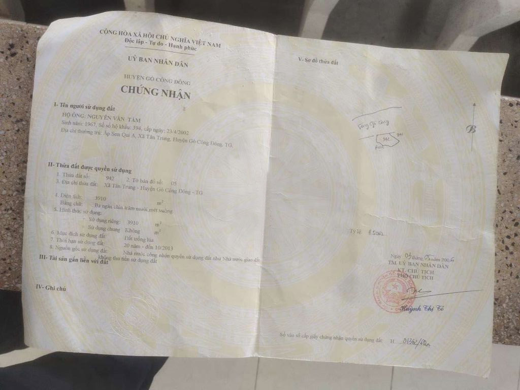 CHÍNH CHỦ BÁN ĐẤT GIÁ TỐT NGAY GẦN ĐƯỜNG ĐÊ BAO THỊ XÃ GÒ CÔNG