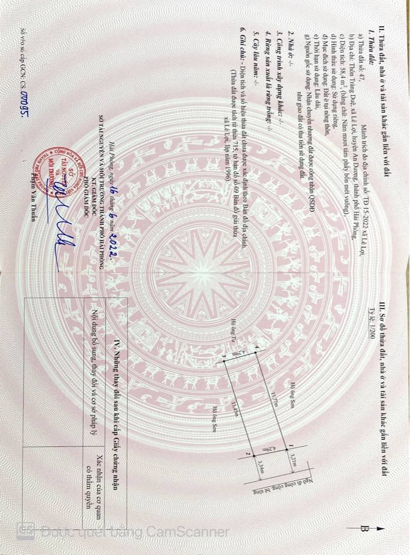 Bán nhà tràng Duệ Lê Lợi 1,8x tỷ 58m2 đường 3,5m