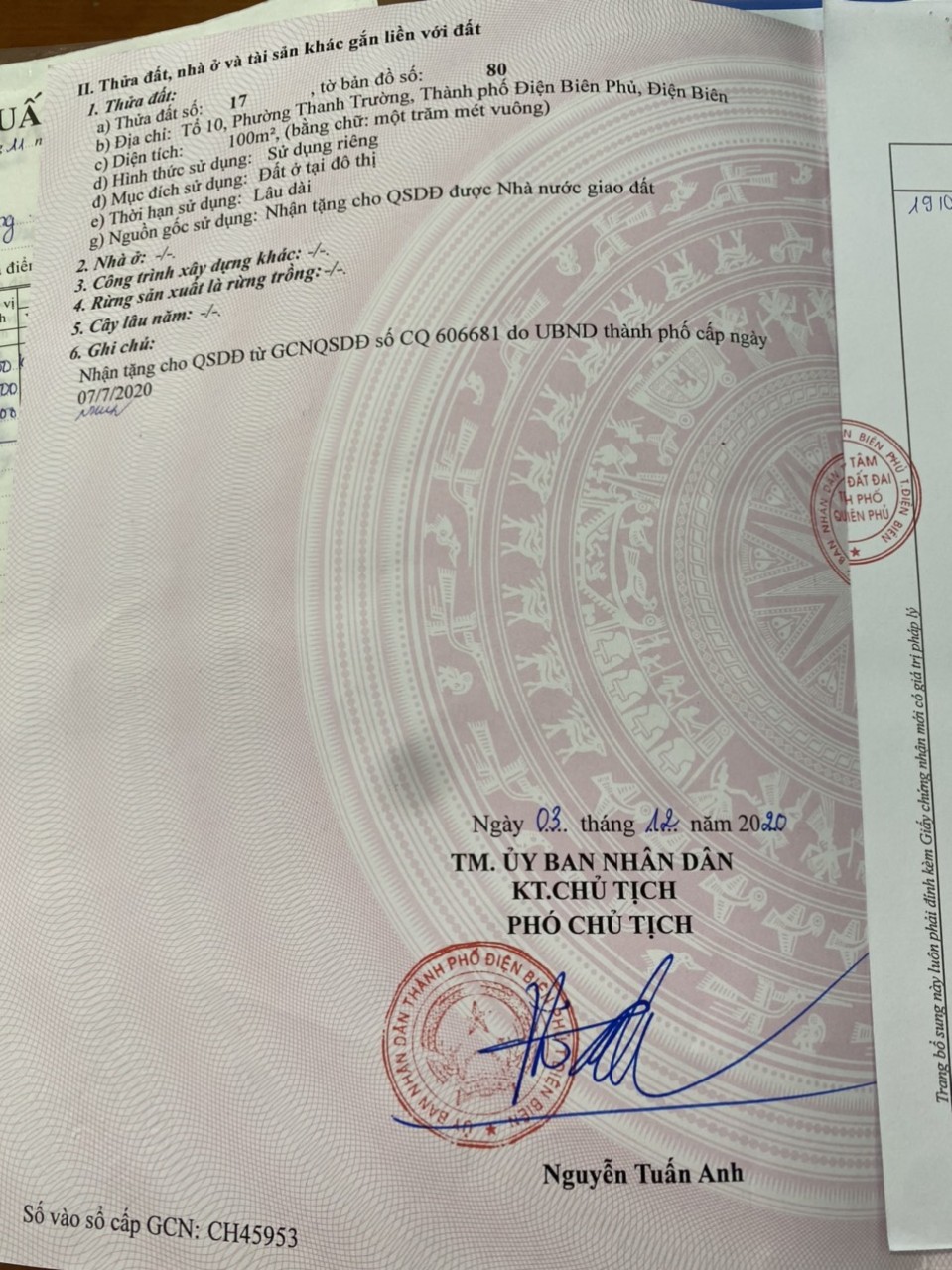 Cần bán nhà 3 tầng 1 tum phường Thanh Trường, TP Điện Biên Phủ