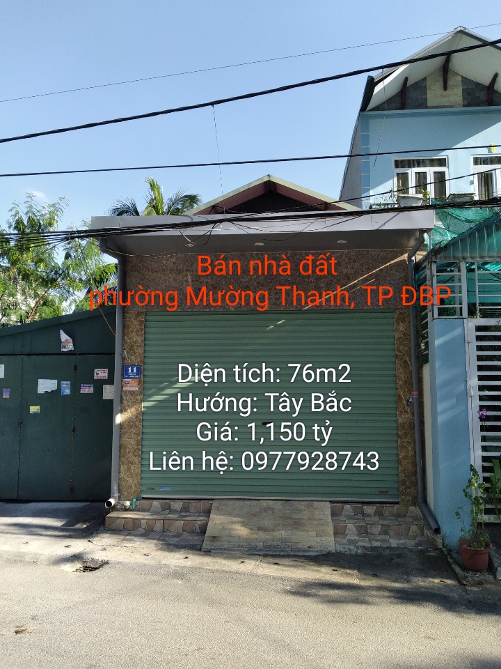 BÁN ĐẤT TẶNG NHÀ TẠI PHƯỜNG MƯỜNG THANH, THÀNH PHỐ ĐIỆN BIÊN PHỦ.