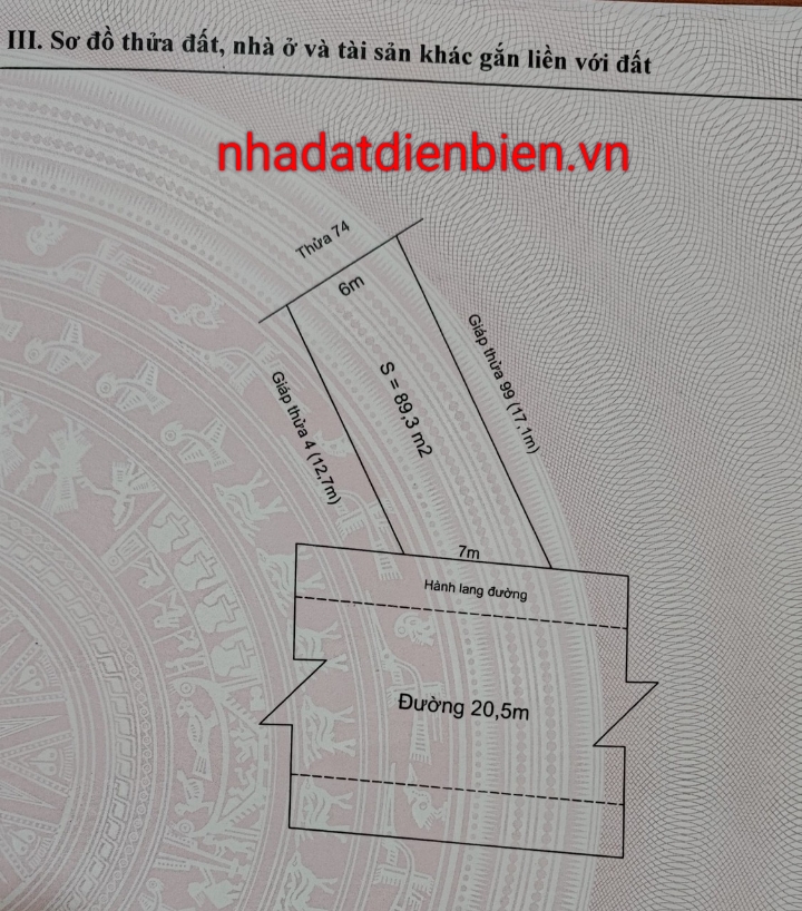 Cần bán mảnh đất bản Huổi Phạ trên trục đường bệnh viện Tà Lèng