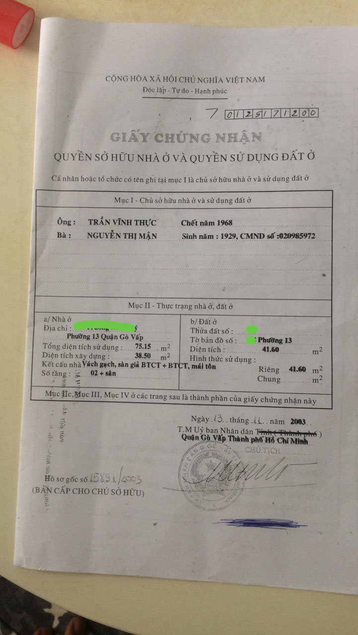 Bán nhà Gò Vấp nở hậu giá 4 tỷ 7