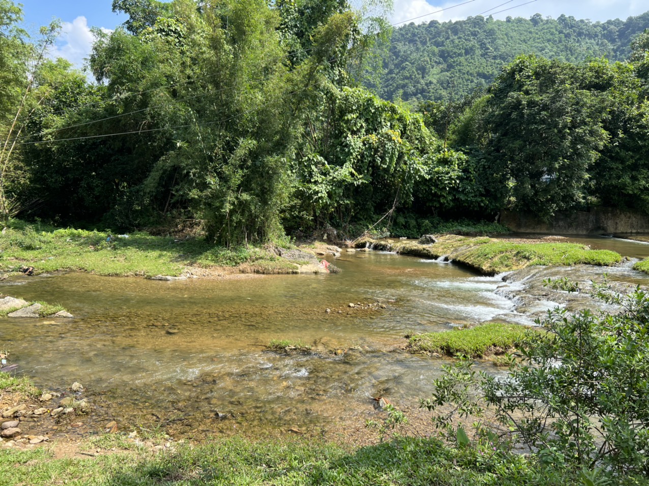 Siêu phẩm sẵn xách vali về nghỉ dưỡng cạnh là suối và ao to cây cối cực chill.