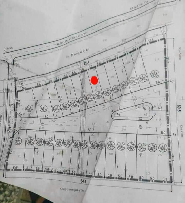 CẦN BÁN lô duy nhất hai mặt tiền GIÁ RẺ tại Quỳnh Hoàng Nam Sơn An Dương Hải Phòng Diện tích 105 m