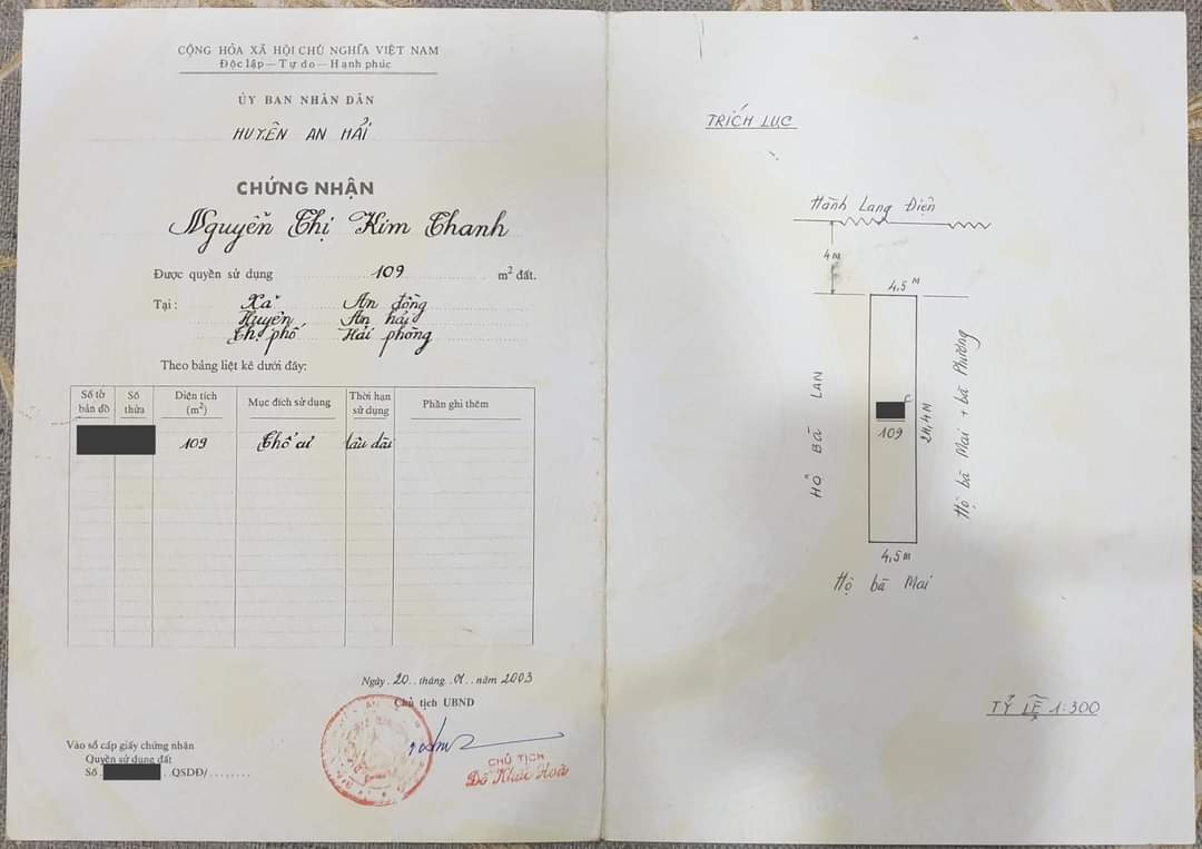 bán lô đất cực đẹp mặt đường Máng.- 109m mặt tiền 4.5m.