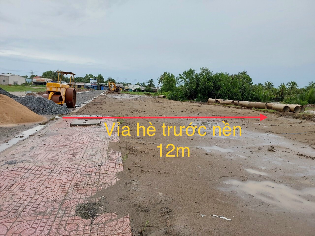 Đất Mặt Tiền Đường 30m, Vỉa hè kinh doanh 12m tại Khu Chợ Mới Thạnh Phú Center