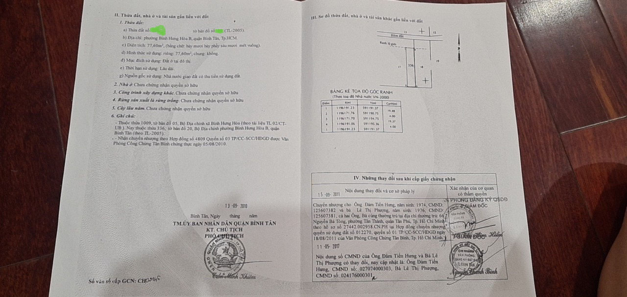 Bán nhà Bình Tân DT 4x25 SHR giá 5 tỷ 5 TL
