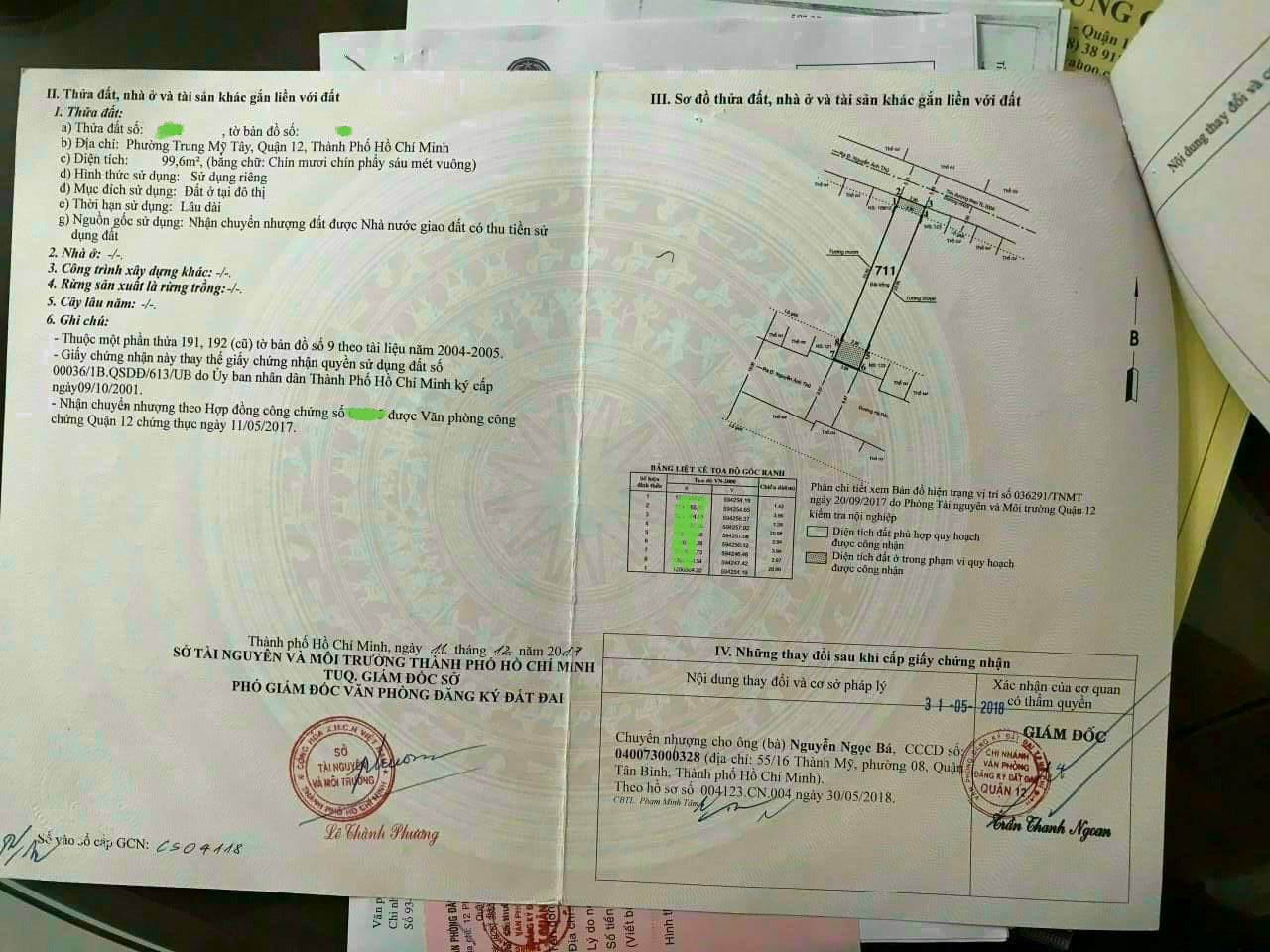 Bán đất 4x25, hai mặt tiền Hà Đặc, Quận 12