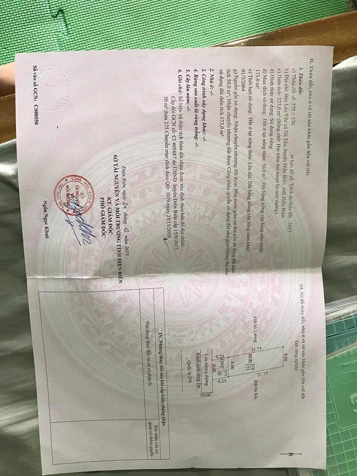 Bán đất mặt đường QL 279 xã Nà Tấu, thành phố Điện Biên Phủ