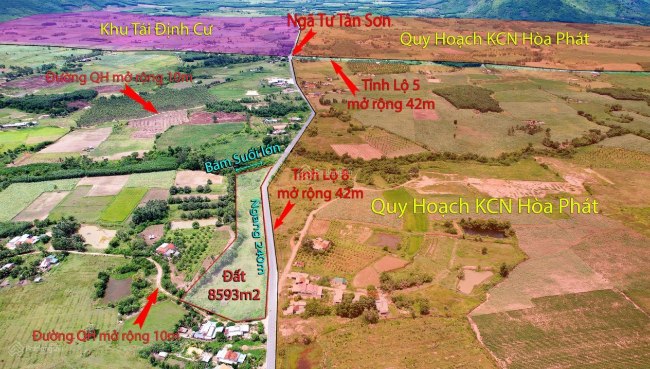 240m mặt tiền DT8, Ninh Xuân, Ninh Hoà QH full thổ