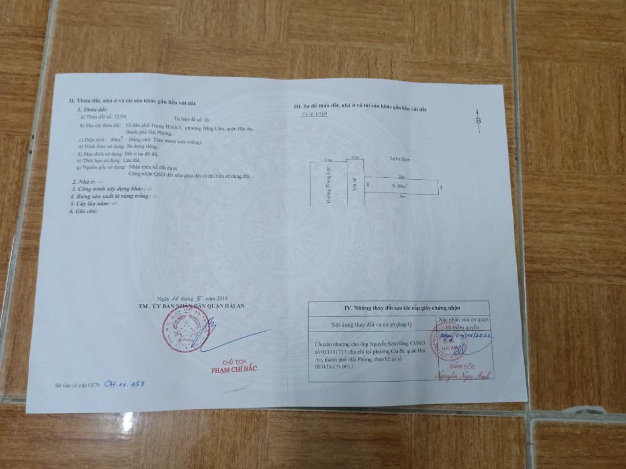 Bán lô đất 80m2 phố Trung Lực, giá 6 tỷ