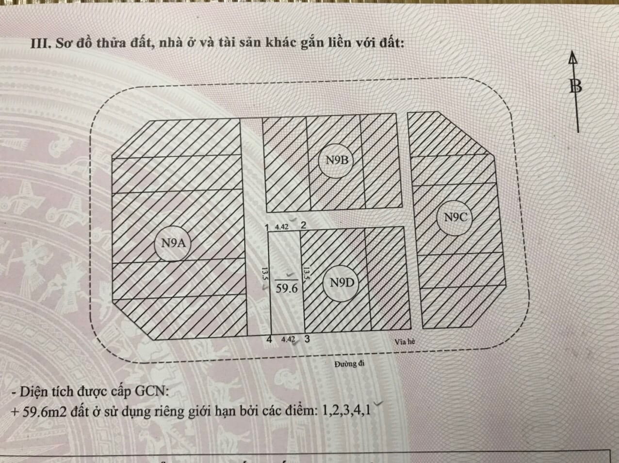 TĐC X2A- LÔ GÓC - 3 THOÁNG - VỊ TRÍ ĐẸP - HIẾM- 60M2, MT 4.5M, NHỈNH 6 TỶ