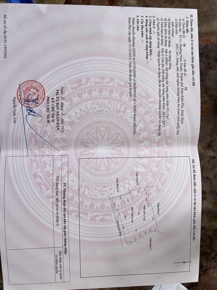 Cần tiền em bán mảnh đất thuộc tổ 11, Nam Thanh