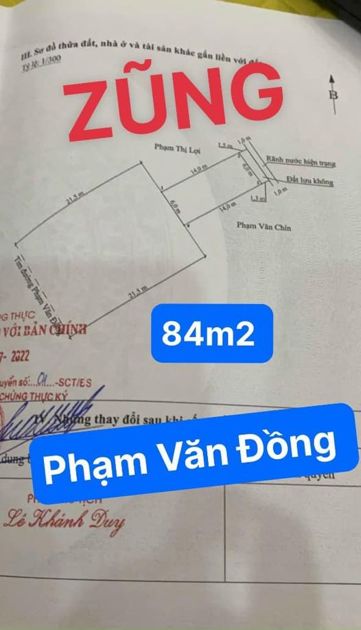 Đất Mặt đường Phạm Văn Đồng, Dương Kinh. gần chợ Quý Kim 105m2 giá 41tr