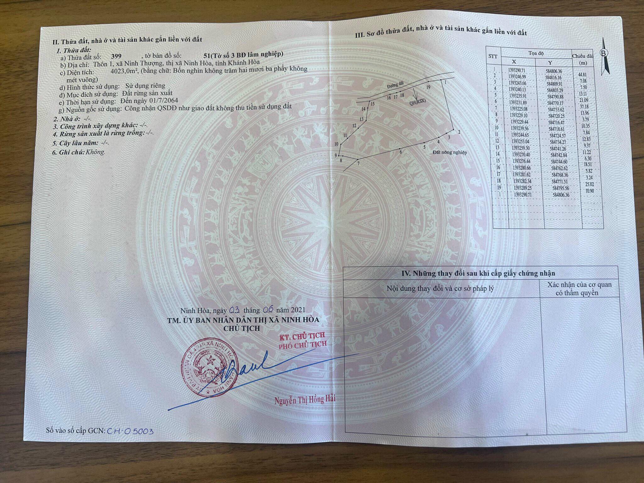 bán 2ha bám đường nhiều cách chợ và dt6 chỉ 5 phút giá chỉ 94k/m2 Ninh Thượng Ninh Hoà