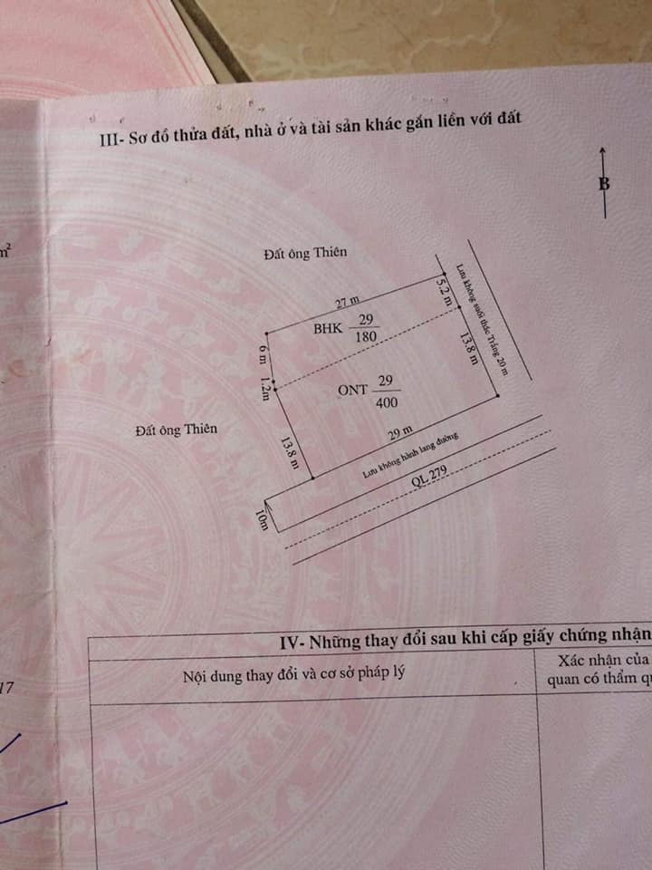 Bán đất mặt đường 279 ở Nà Nhạn thuộc địa phận thành phố Điện Biên Phủ