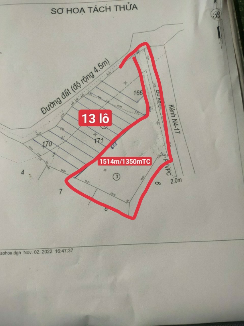 1514 mv có 1350mv TC - Thạch Đức - Gò Dầu - TN-1tỷ250 TL