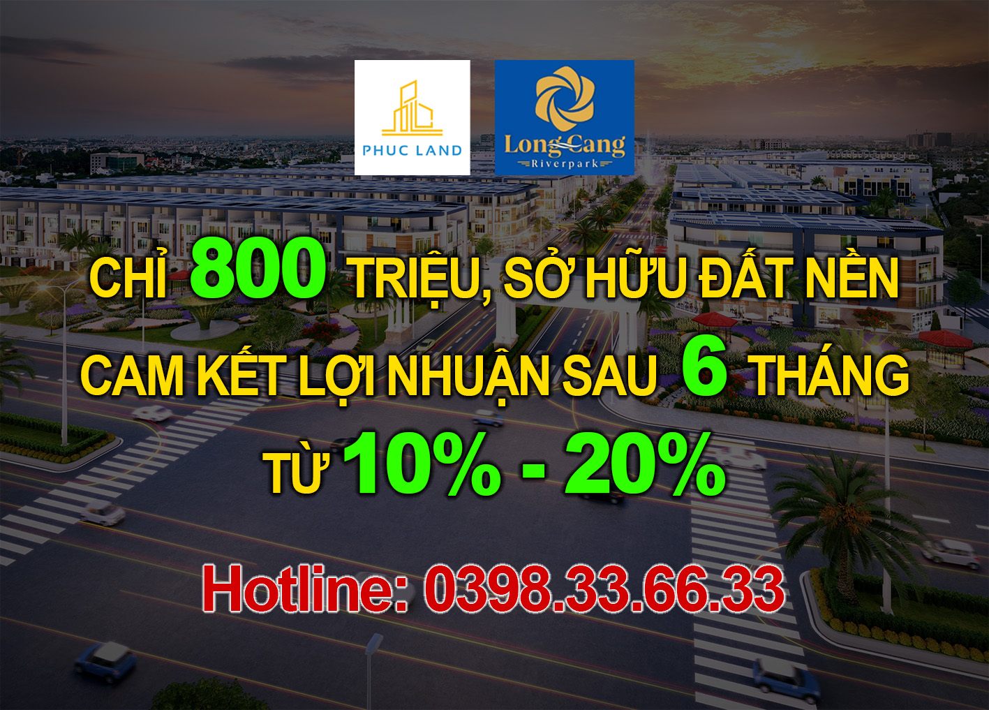 ĐẤT NỀN LONG CANG RESIDENCE - LONG AN CHỈ 800tr