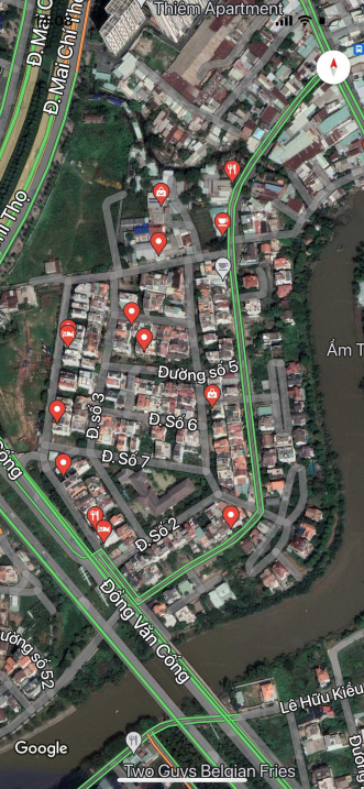 Bán đất Sông Giồng, An Phú, Q2. 7,5x17,5m = 132m2, H.B, Đ14m, sổ đỏ, 22 tỷ.