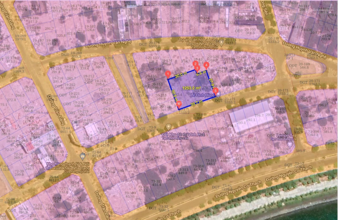 Bán đất biệt thự đường Xuân Thuỷ KĐT mới Vĩnh Hoà Phường Vĩnh Hoà, Nha Trang 1246,7m2 (ngang 40m)