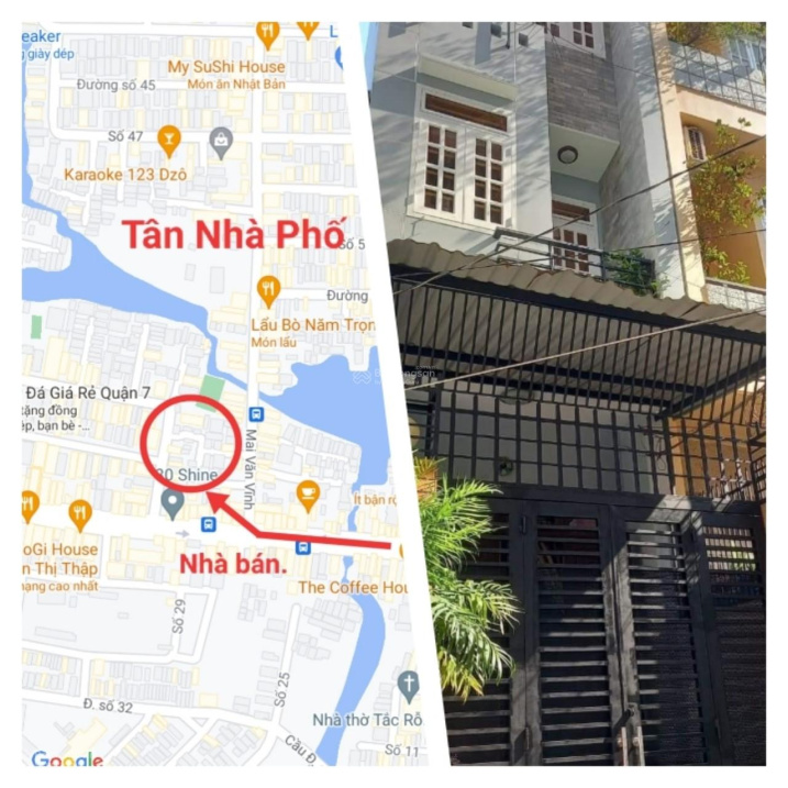 Bán gấp - Nhà đẹp đón Tết - Mai Văn Vĩnh - Quận 7 - hẻm ô tô - ngang 4,4m - 62,7m2 - giá cực sốc
