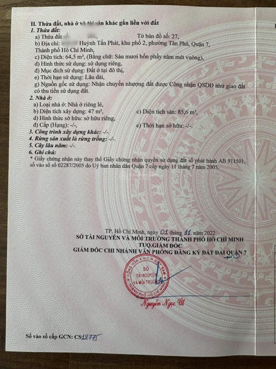 Bán gấp - Nhà ngợp - Hẻm rộng - Huỳnh Tấn Phát - Quận 7 - 64,8m2 - Ngang 4m - Kế Big C.