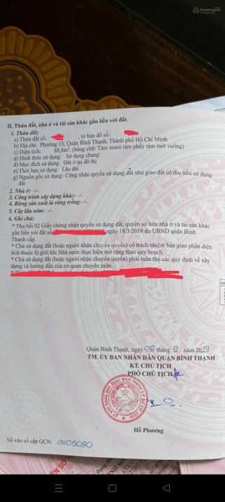 Bán lô đất cực hiếm hẻm xe tải Bình Lợi 88m2 sổ hồng đầy đủ pháp lý rõ ràng chỉ 84tr/m2