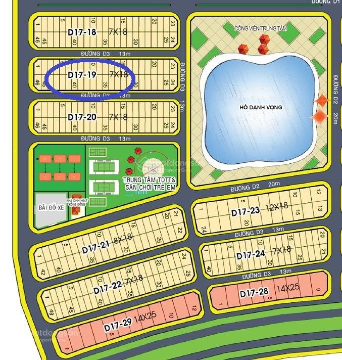 Bán nền Golden Bay D17 - 19 Đông Nam gần hồ giá 30.5 triệu/m2