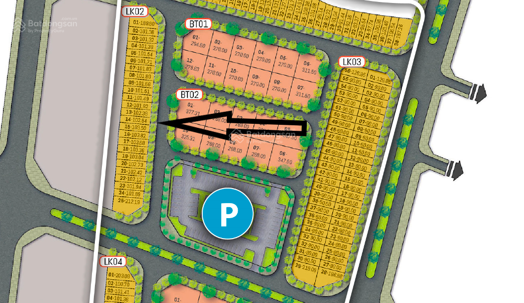 Chính chủ gửi bán gấp căn LK mặt đường 17m, view biệt thự và bãi đỗ xe, giá cực tốt