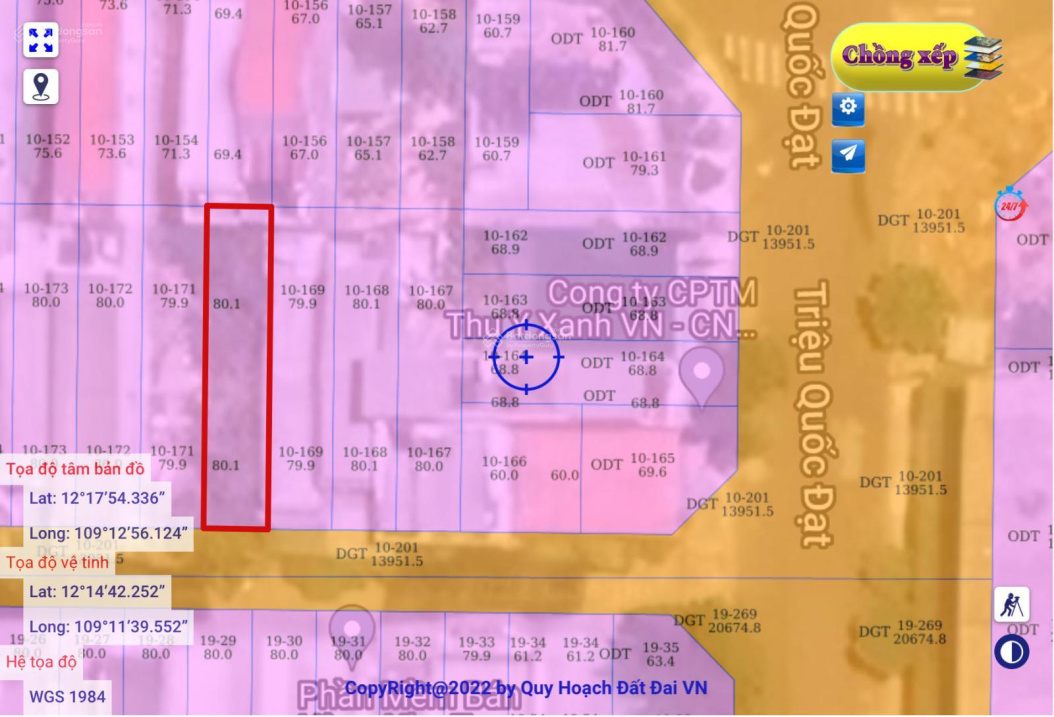 Lô đất Đông Mương Hòn Xện - Sát Triệu Quốc Đạt, gần biển, bến du thuyền (Dt: 80m2 - Giá chỉ 2,76tỷ)