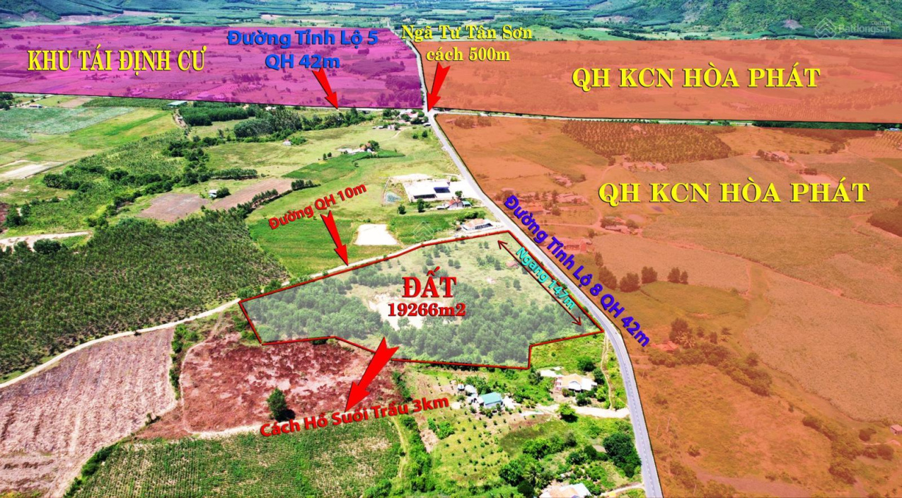 Lô góc đối diện KCN Hoà Phát 1.9ha đường lớn QH full cư