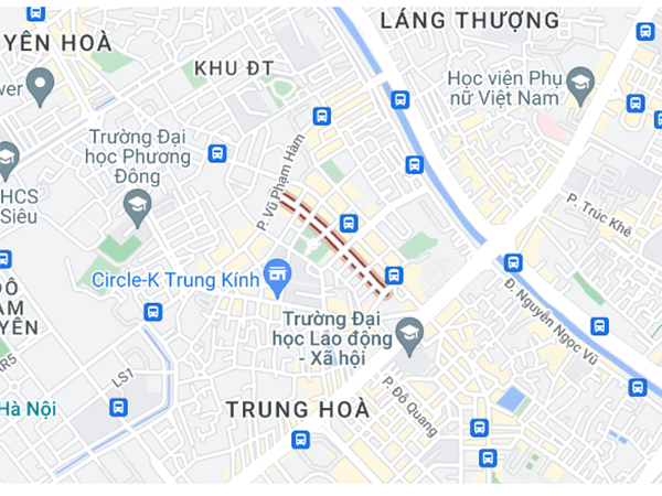 Vị trí phố Xuân Quỳnh trên Map data