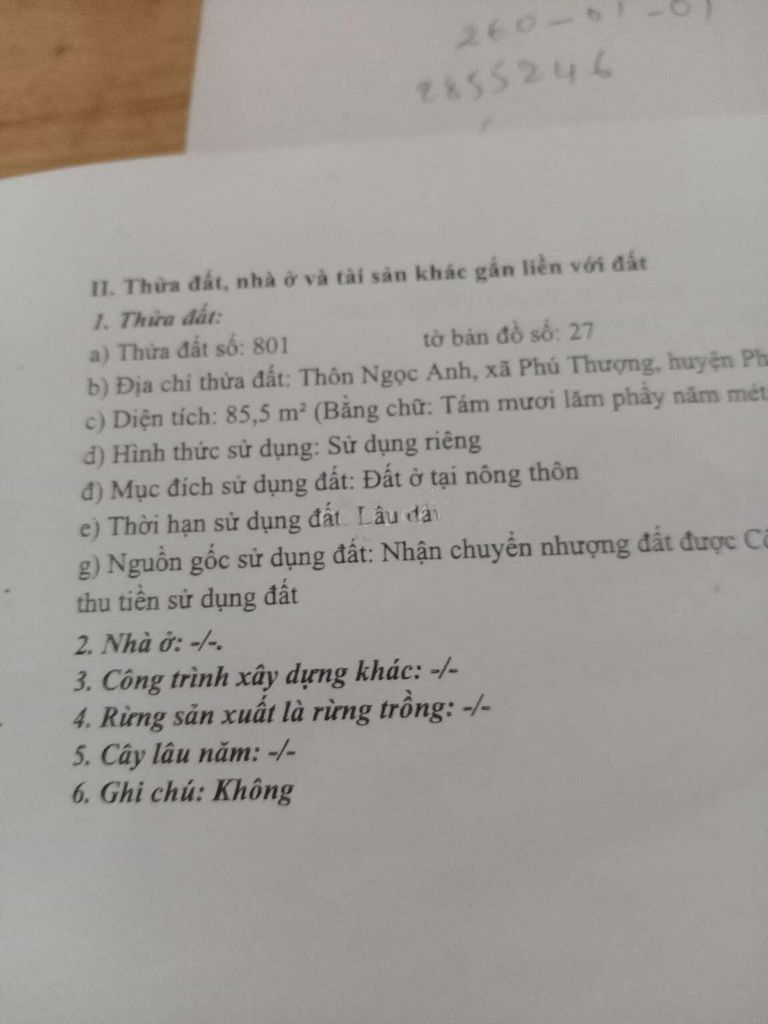 Hot! Hot! Chính Chủ Cần Bán Nhà Tại Phú Thượng – Thành Phố Huế