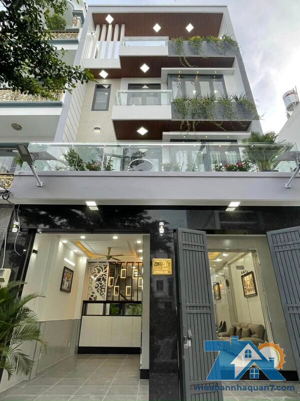 Bán Biệt Thự - Phố Liền Kề Huỳnh Tấn Phát Nhà Bè, 82m2, 4 tầng, 6.6m x 12.5m, KDC Green Riverside, Nhà đẹp, dưới 9 Tỷ