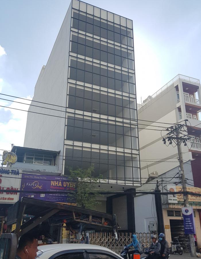 Cho thuê tòa văn phòng mặt tiền Trường Chinh, Phường 14, Quận Tân Bình. 10x25m, hầm, 8 tầng