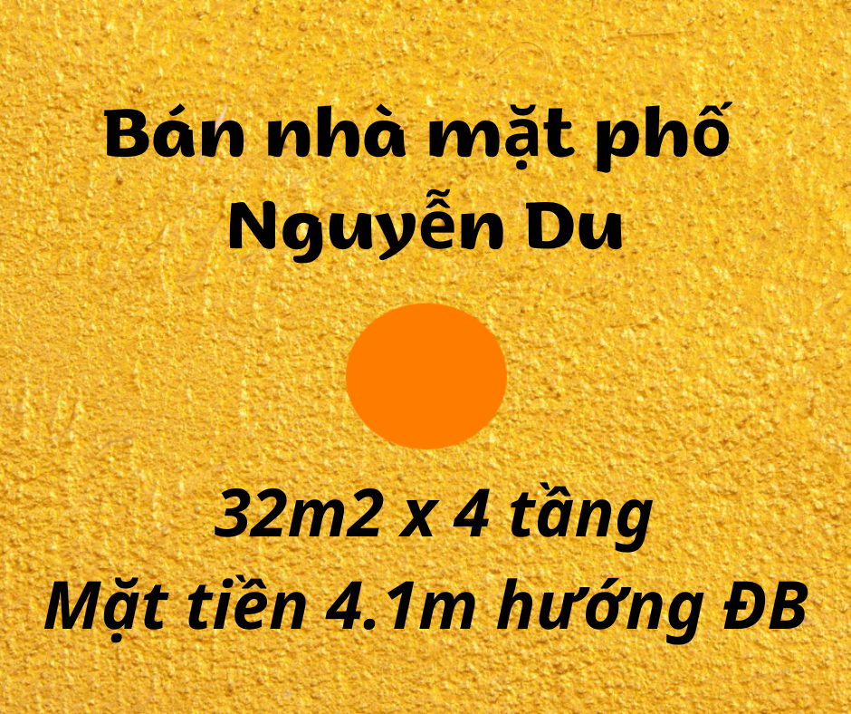 Bán nhà mặt phố Nguyễn Du, 32m2, nhà 4 tầng mặt tiền 4.1m kinh doanh - LH: Trần Thọ