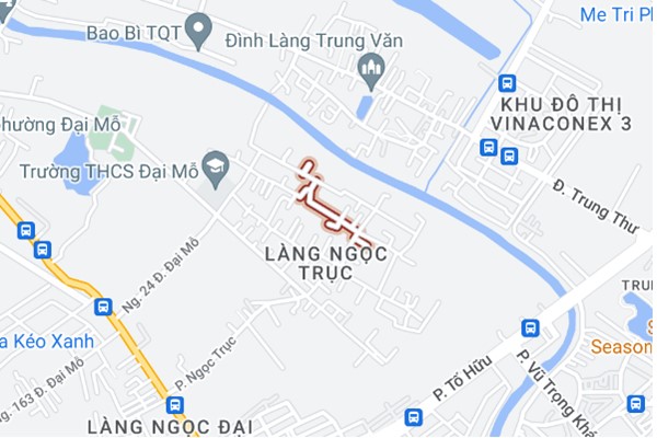 vị trí bán nhà ngõ 93 ngọc trục