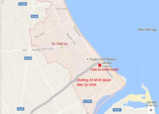  khu biệt thự cao cấp Villa Gold Cửa Lò