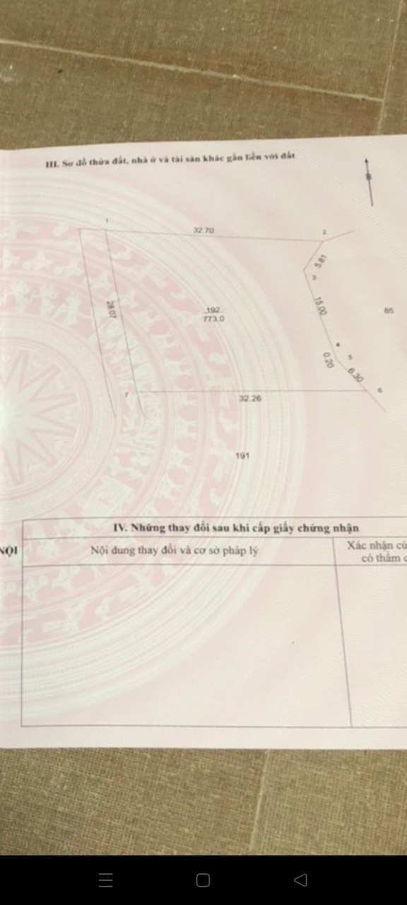DT 773M2 TC 647M2 TẠI THÔN 3 TÂN XÃ GIÁ CHỈ 12,XTR/M2