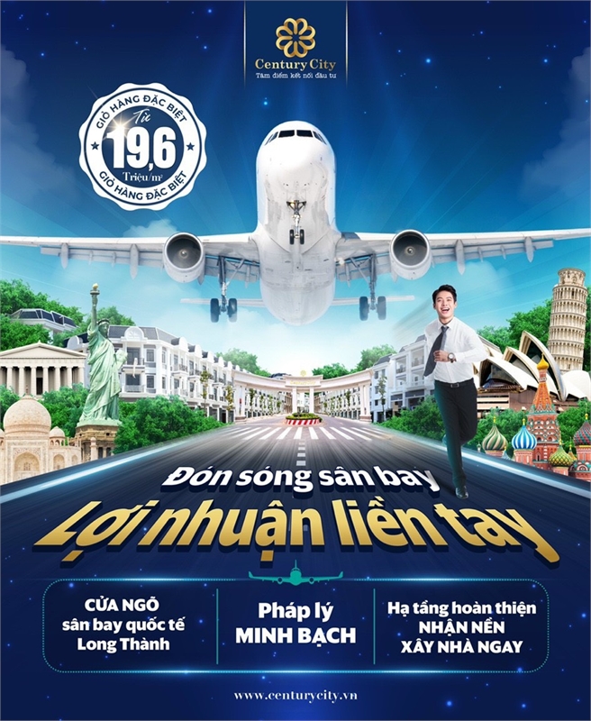 Đất nền sân bay quốc tế Long Thành chỉ 1.9 tỷ/nền, chủ đầu tư cam kết mua lại với LN 30% GT