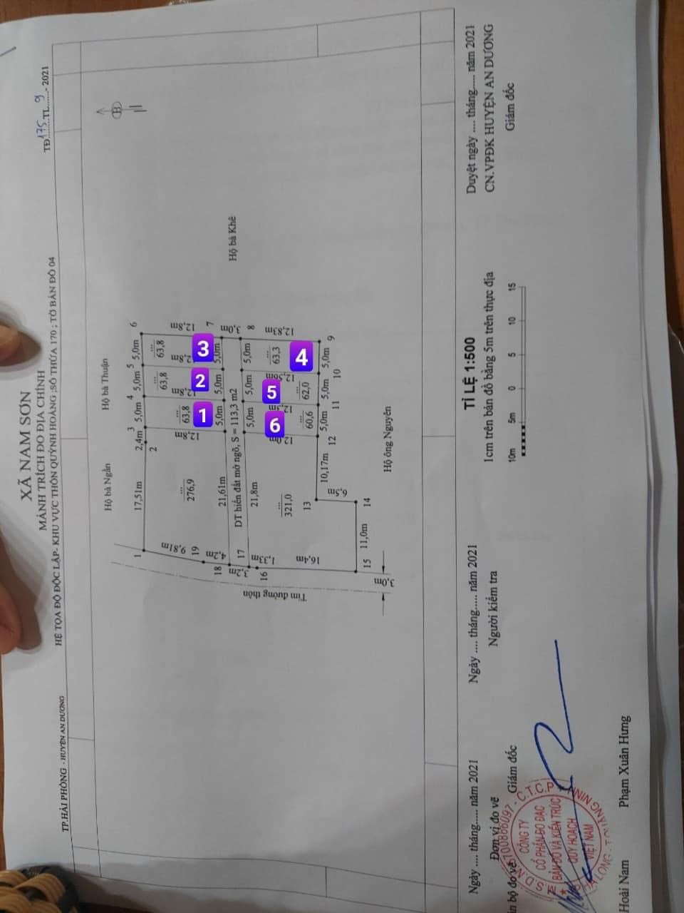Chào bán lô đất duy nhất trong bạt giá 990 triệu 63,8m2
