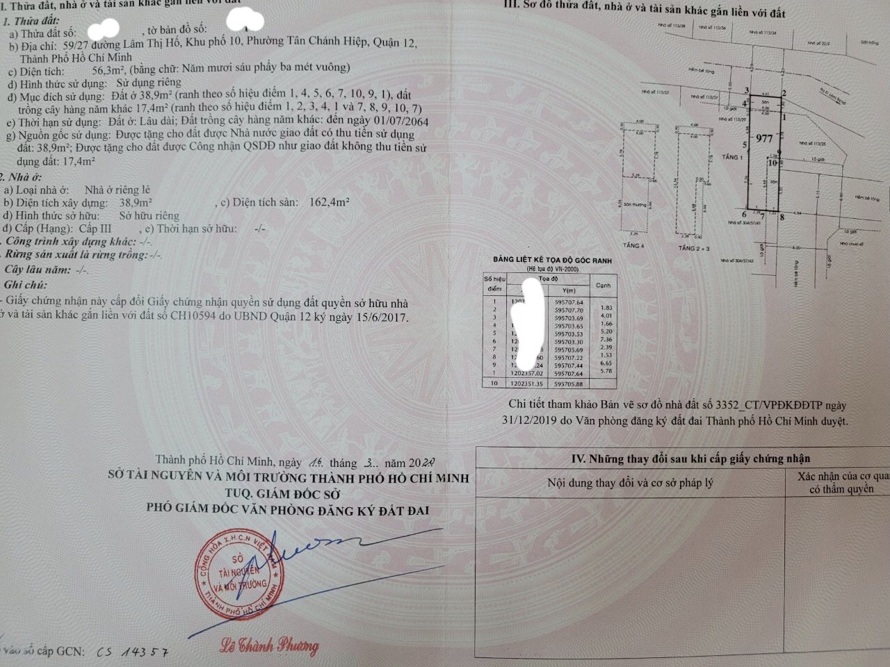 Bán nhà 2 mặt đường 1/ Lâm Thị Hố, Q12 giá 4.7 tỷ