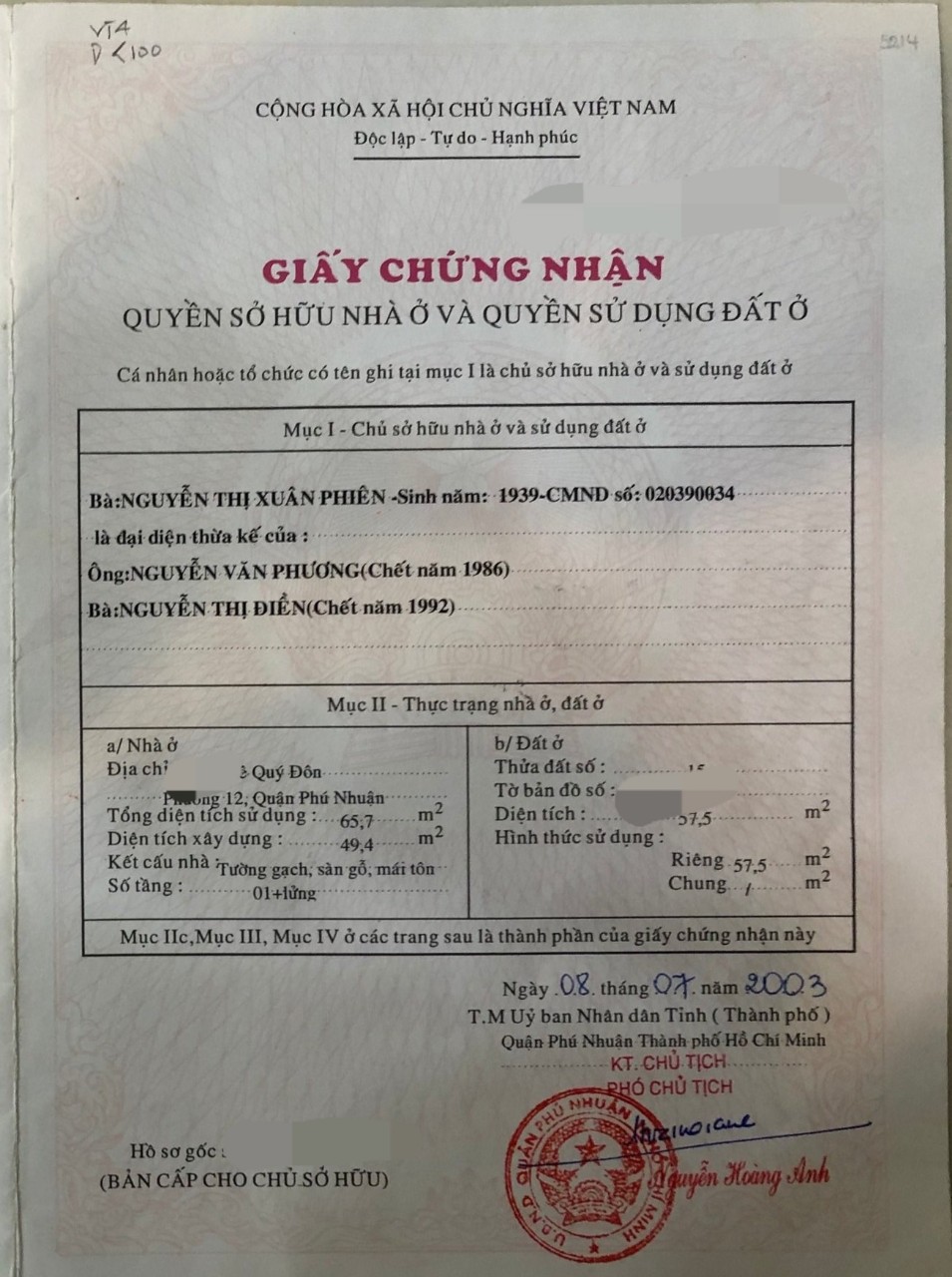 Bán nhà lê quý đôn p12 phú nhuận 60 m2 chỉ 5 tỉ 4